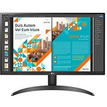 Monitor IPS LG 24QP500-B QHD polivalente. Panel IPS: 2560 x 1440 px, 16:9, 300 cd/m2, 1000:1, sRGB >99 %, 75 Hz, 5 ms. Diag. 60.45 cm. Entradas: HDMI x2, DP x1. Marcos ultrafinos