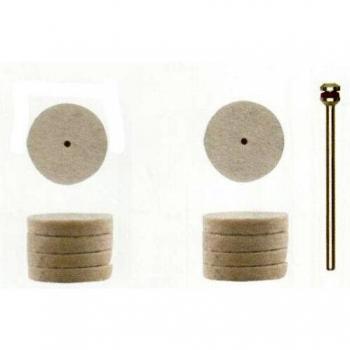 Proxxon 2228798 2228798-Set 10 Discos Fieltro Planos 22 mm, 0 W, 0 V, Metal