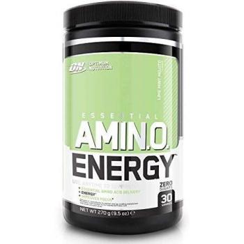 Optimum Nutrition Amino Energy Pre Workout en Polvo, Bebida Energética con Beta Alanina, Vitamina C, Cafeína, Aminoacidos Incluyendo BCAA, Lime Mint Mojito, 30 Porciones, 270 gr