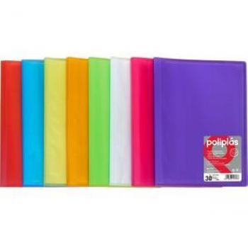 Carpeta con Fundas Poliplás Translúcido A4 Color Naranja 10 Fundas