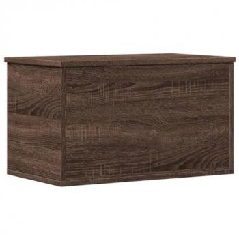 Caja de almacenaje de madera ingeniería marrón roble 60x35x35 cm, ideal como caja de mantas, cofre de almacenamiento o baúl de juguetes