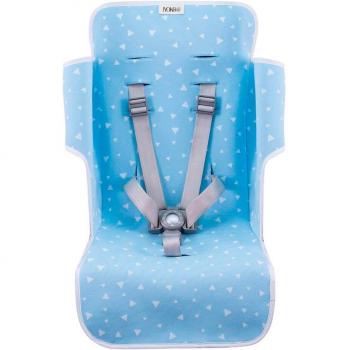 Colchoneta Jyoko para Silla Maclaren y Techno de Algodón y Espuma - Compatible con modelos Quest y Techno, diseño Blue Sparkles