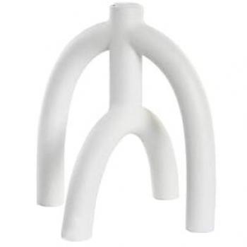 Candelabro DKD Home Decor Scandi 21,5 x 21,5 x 23 cm Blanco Resina