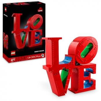 LEGO® Art 31214 LOVE - Set de Construcción Creativo para Adultos, Regalo Ideal para San Valentín y Día de la Madre, Decoración con Letras en 3D