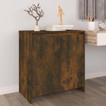 Aparador de madera contrachapada 70x41x75 cm, Mueble de Almacenaje de Salón, Buffet para salón Moderno, Armario Auxiliar, Armario de Almacenamiento en roble ahumado