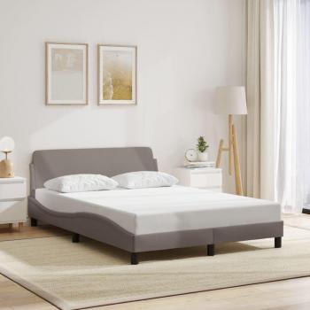 Colchón Woodrloom sin Tortor 140x200 cm en Tela y Estructura de cama con cabecero de tela gris taupe 140x200 cm Vidaxl Gris Topo