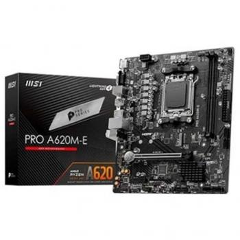 MSI PRO A620M-E Micro ATX Motherboard - Socket AM5 - AMD A620 Chipset - USB 3.2 Gen1 - Gigabit LAN - Integrated Graphics
