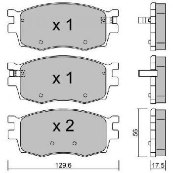Aisin bphy de 1004 freno, Set of 4