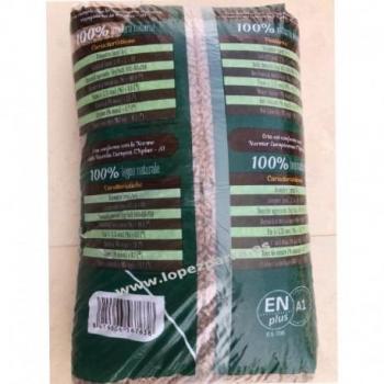 SACO PELLETS 15KG EN PLUS A1 ERTA - Pellets de madera, certificado EnPlus A1, bolsa de 15 kg, alta eficiencia energética, bajo contenido en cenizas, ideal para estufas y cal