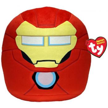 Peluche TY Squishy Iron Man 25 cm - Peluche de 25 cm, diseño de Iron Man, colección Marvel, suave y abrazable
