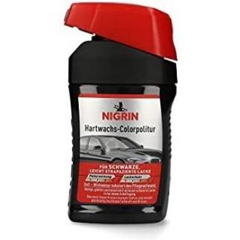 NIGRIN Pulido de cera dura, limpia, alisa y conserva barnices, da color negro, 300 ml