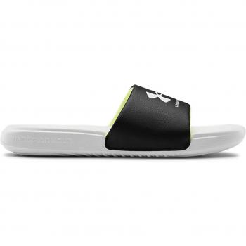 Under Armour Boys' Junior Ansa Fix SL Slides in White - Size UK 3.5