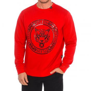 Plein Sport Fipsg603 Men's Long-Sleeved Crew-Neck Sweatshirt - Red - Size Medium