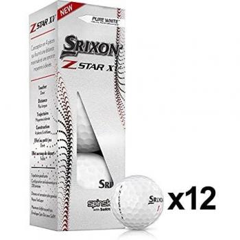 Nuevas Srixon Z Star XV 7 White - Docena de bolas de Golf de Alta Gama - Nivel Tour - Rendimiento - Uretano - 4 piezas - Accesorios de Golf y Regalos Premium