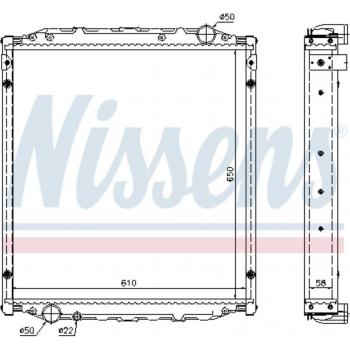 Radiador de refrigeración del motor Nissens 62876A