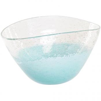 Centro de Mesa DKD Home Decor 27 x 20 x 15,5 cm Cristal Azul Transparente - Bixoto.com