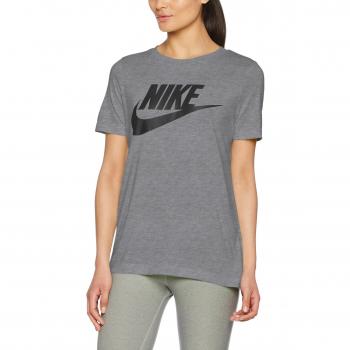 T shirt manica corta donna Nike grigio medio melange