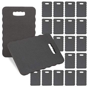 Juego de 20 Almohadas para Rodillas de Espuma EVA, Protector para Jardinería y Taller, Negro, 40 x 26 cm
