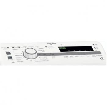 Lavadora Carga Superior Whirlpool TDLR 7220SS SP/N, 7kg, 1200rpm, Clase E, Tecnología 6th Sense, Display Digital, Color Blanco