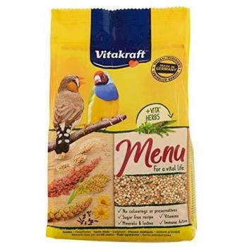 Vitakraft - Premium menu for Exotic Birds with Sun ripened Seeds and Cereals - 500g