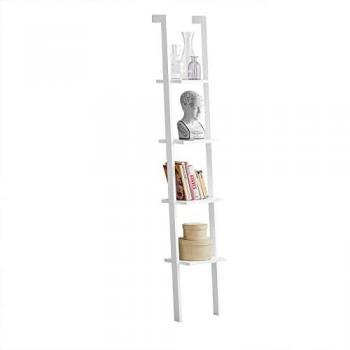 Estantería Librería de Diseño SoBuy FRG15-W, Estantería de Pared con 4 Estantes Blancos
