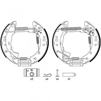 HELLA 8DB 355 004-741 Juego de zapatas de frenos - R1100