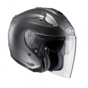 HJC casco Moto fg-jet Titanium, Negro/Blanco