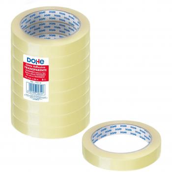 Pack de 8 Cintas Adhesivas Transparente de Polipropileno 19mm x 66m