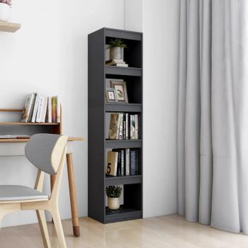 Librería/Partición de Madera Pino Gris 40x30x167,5 cm