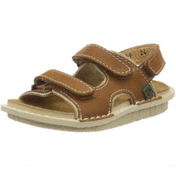 El Naturalista Kids E289 Pleasant Terra, Sandalias con Punta Abierta para Niños, Marrón Wood/Porcelana, 27 EU
