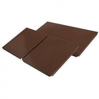 Estantería metálica fácil con paneles laterales y trasero de 40 cm, color marrón para cocina, baño, garaje y vestidor