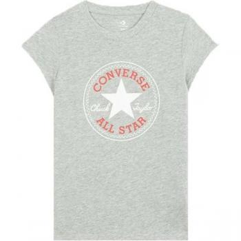 Camiseta de Manga Corta Infantil Converse Timeless Chuck Patch Gris oscuro