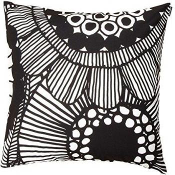 Marimekko z funda de cojin cojin funda de cojin z siirtolapuutarha z algodon z blanco negro z 50 x 50 cm