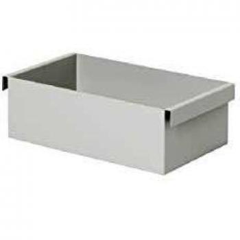 Ferm Living Contenedor de metal, gris claro, 7,6 x 25,7 x 14,7 cm