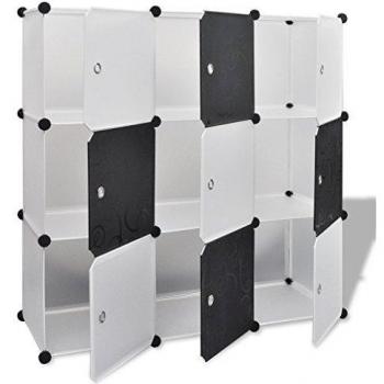 vidaXL Organizador de zapatos 9 compartimientos cúbicos 110x37x110 cm