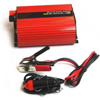 Inversor de Coche 800W DC12V a AC110V con Doble USB, Alta Eficiencia de Conversión, Transformador de Aleación de Aluminio