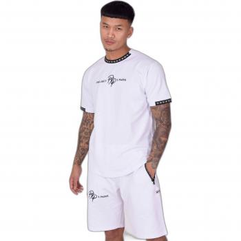 Project X Paris Contrasting Stripe Logo T-Shirt White M