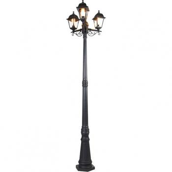 Farola clásica negra de 3 luces IP44 - CAPITAL