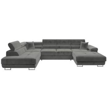 Sofá rinconero Comfivo S103, Manila 16, con función de descanso y caja de ropa de cama, dimensiones 346x203x70cm
