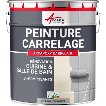 Pintura para Azulejos de Cocina y Baño - Arcapoxy - 2.5 kg (Hasta 25 m² en 2 Capas) - Gris Agata - RAL 7038 - Resina Bi-componente