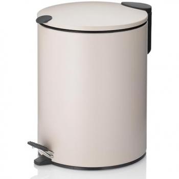 Papelera de baño Kela Mats 5L Beige - Metal, Silenciosa, 27cm