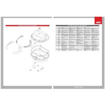 Tapa Montada Negra GIVI B47 ZB47CNM para Cofres de Moto