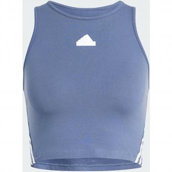 Camiseta adidas Future Icons 3 bandas para mujer en color azul