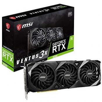 MSI GeForce RTX 3090 VENTUS 3X OC 24GB GDDR6X PCIe 4.0 Graphics Card, HDMI/3xDisplayPort, Dual 8-pin Power Connectors