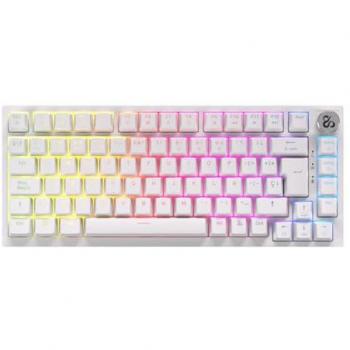 Teclado Gaming Mecánico Inalámbrico 75% Hotswap RGB Newskill Pyros Pro Blanco