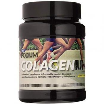 Just Podium Colagenium 600, Colágeno Hidrolizado + Magnesio + Ácido Hialurónico + Vitamina C + Vitamina a + 100% Natural, Sabor Limón, 600 g