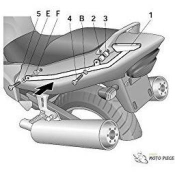 Shad H0CB11ST Soporte de Baúl para Honda Cbr 1100 Xx, Negro
