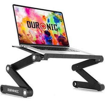 Soporte Plegable para Portátil Duronic DML121 - Ajustable hasta 24 Posiciones, Superficie de 52 x 26 cm, Multiusos y Ergonómico