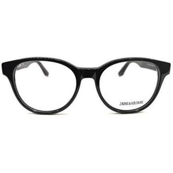 Zadig & Voltaire VZV120S Black Oval Optical Frames for Women (Size: One Size)