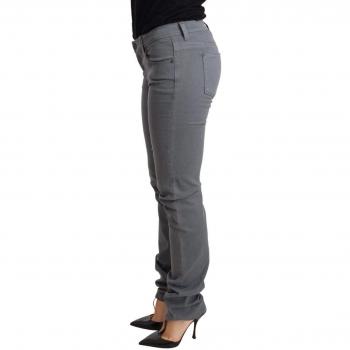 Ermanno Scervino Gray Low Waist Cotton Skinny Jeans - W26